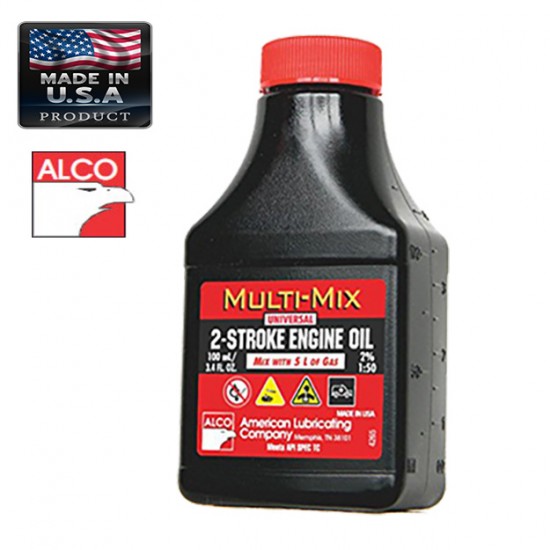 ALCO OIL TWO STROKE 100ml AMERICAN LUBRICATING OLIO PER MOTORI 2T 11007610